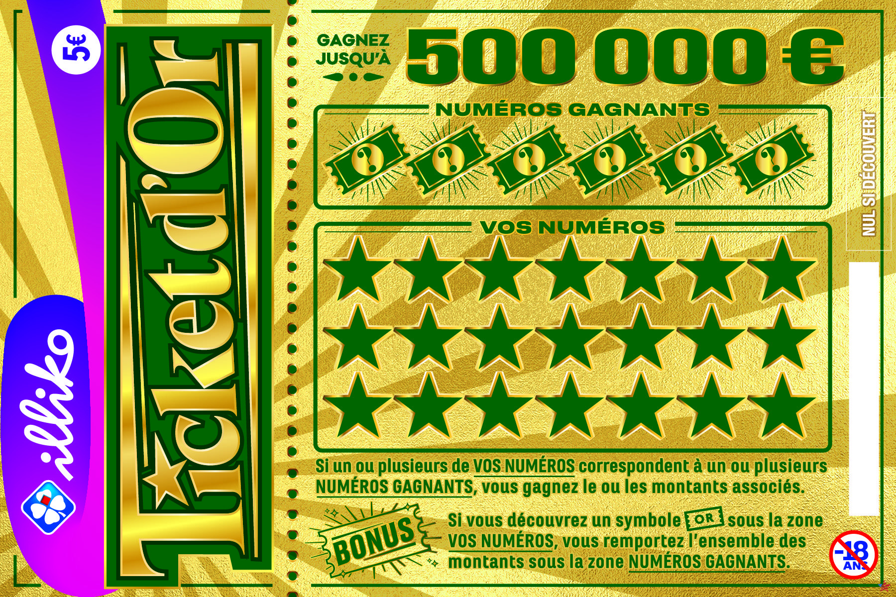 “Golden Ticket”: la FDJ lanza su nuevo juego rasca y gana… con 500.000 euros en juego