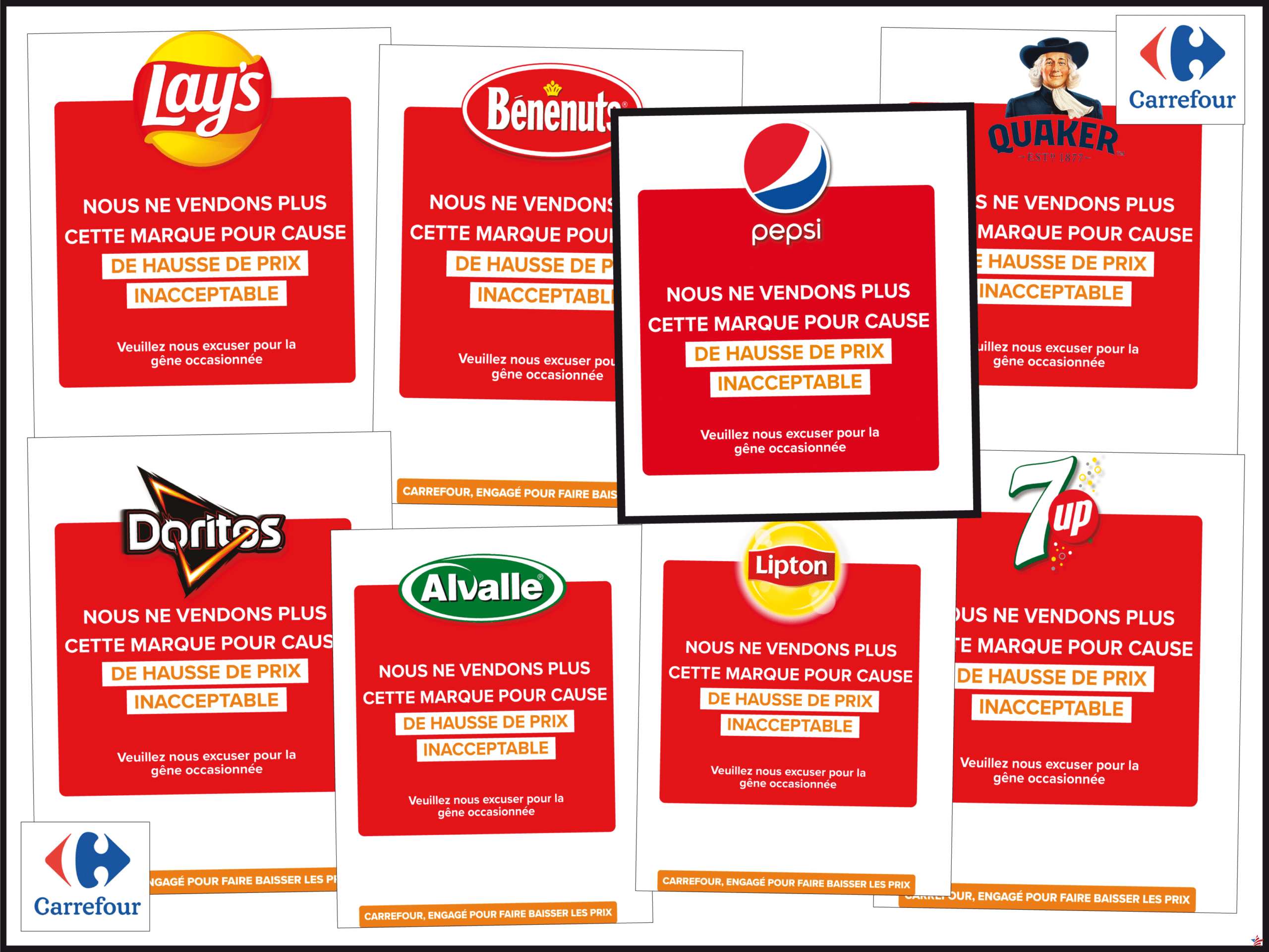 Lay's, Bénénuts, Doritos, Lipton... Carrefour retirará los productos de PepsiCo de sus lineales