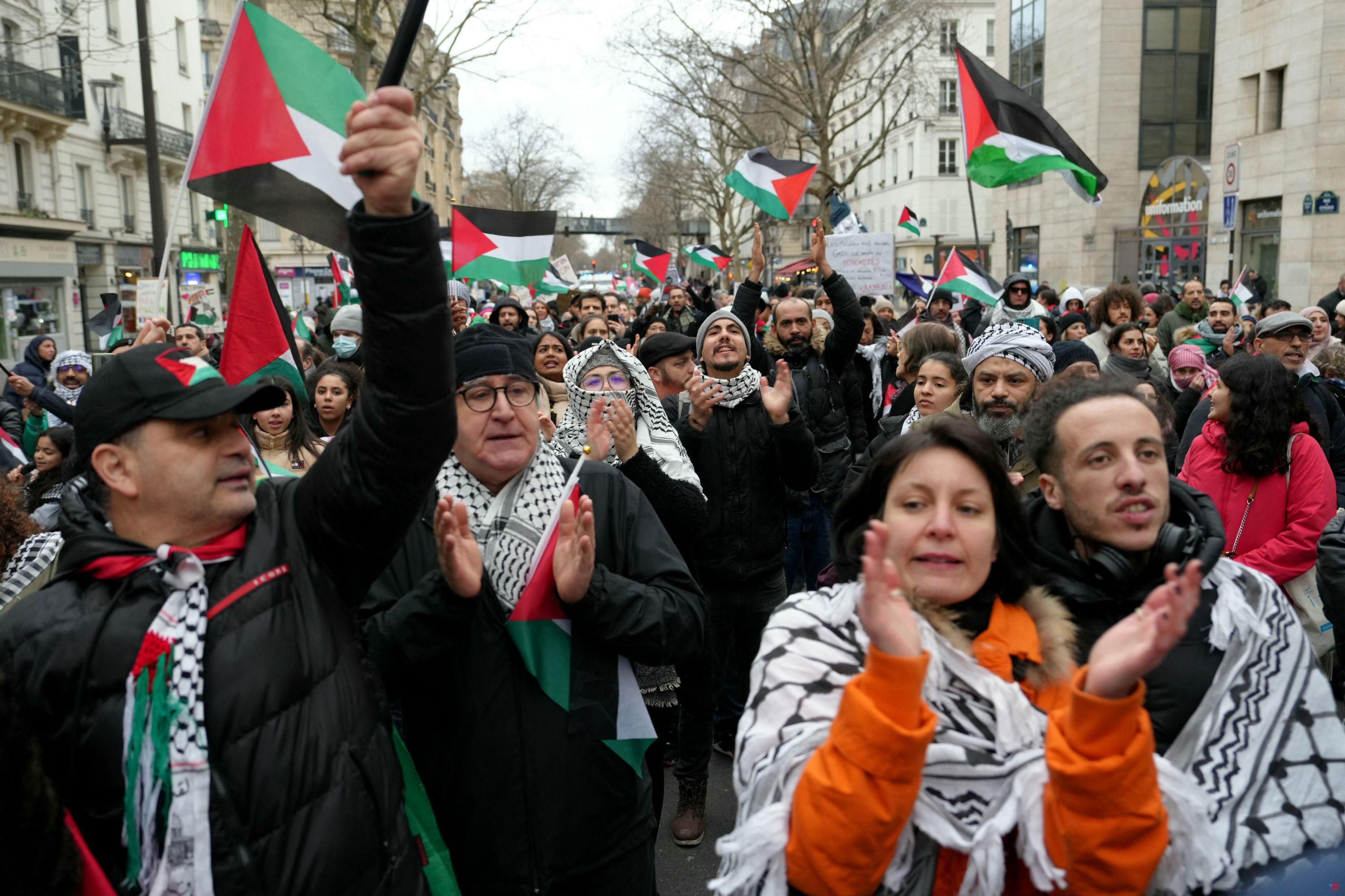 “Alto al genocidio”: en París y la región, los manifestantes exigieron un alto el fuego en la Franja de Gaza