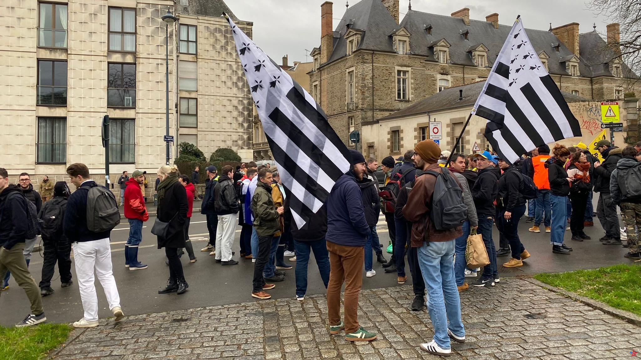 En Rennes, pescadores y agricultores intentan una convergencia de luchas