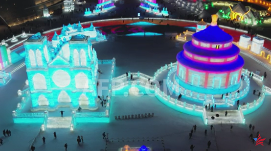En China, una Notre-Dame de París hecha de hielo para que los turistas quieran ir a Francia
