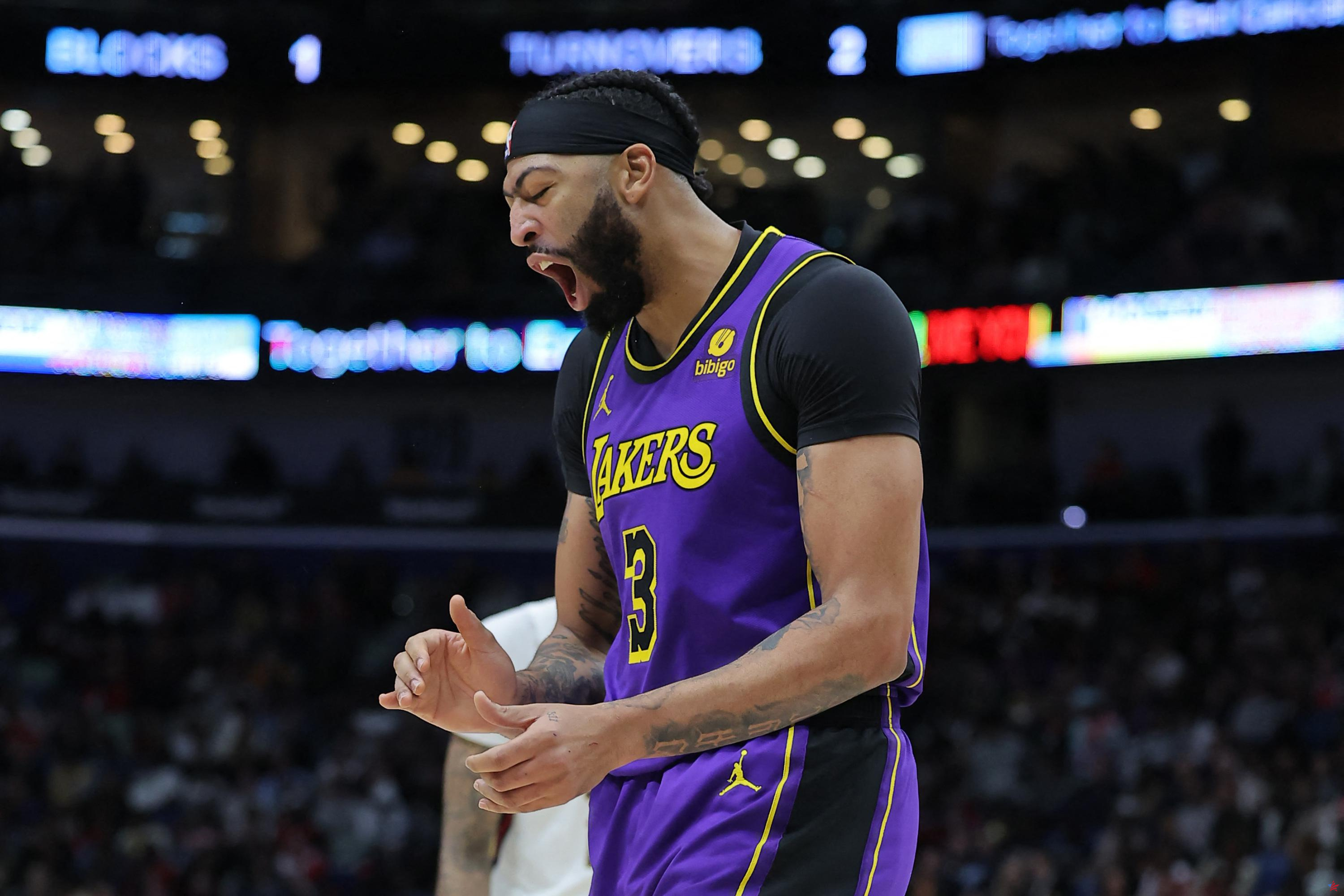 NBA: Los Lakers de Davis salen en el último minuto ante Toronto