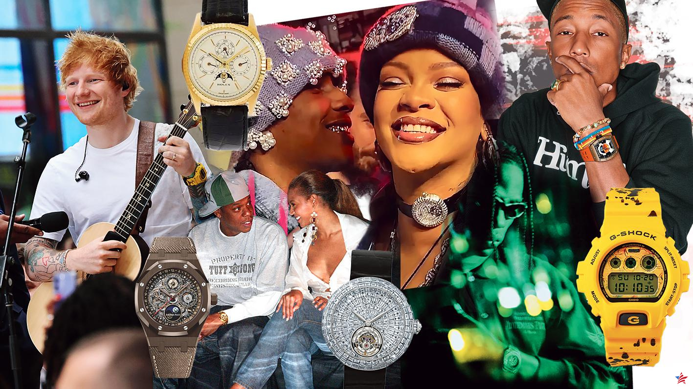 Pharrell Williams, Jay-Z, Ed Sheeran... Los relojes favoritos de las estrellas de la música pop