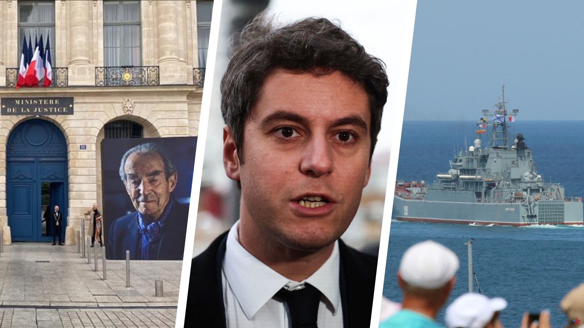 Último homenaje a Badinter, Attal deplora el ataque a la SNCF, el barco ruso destruido en Crimea... Las 3 noticias para recordar del mediodía