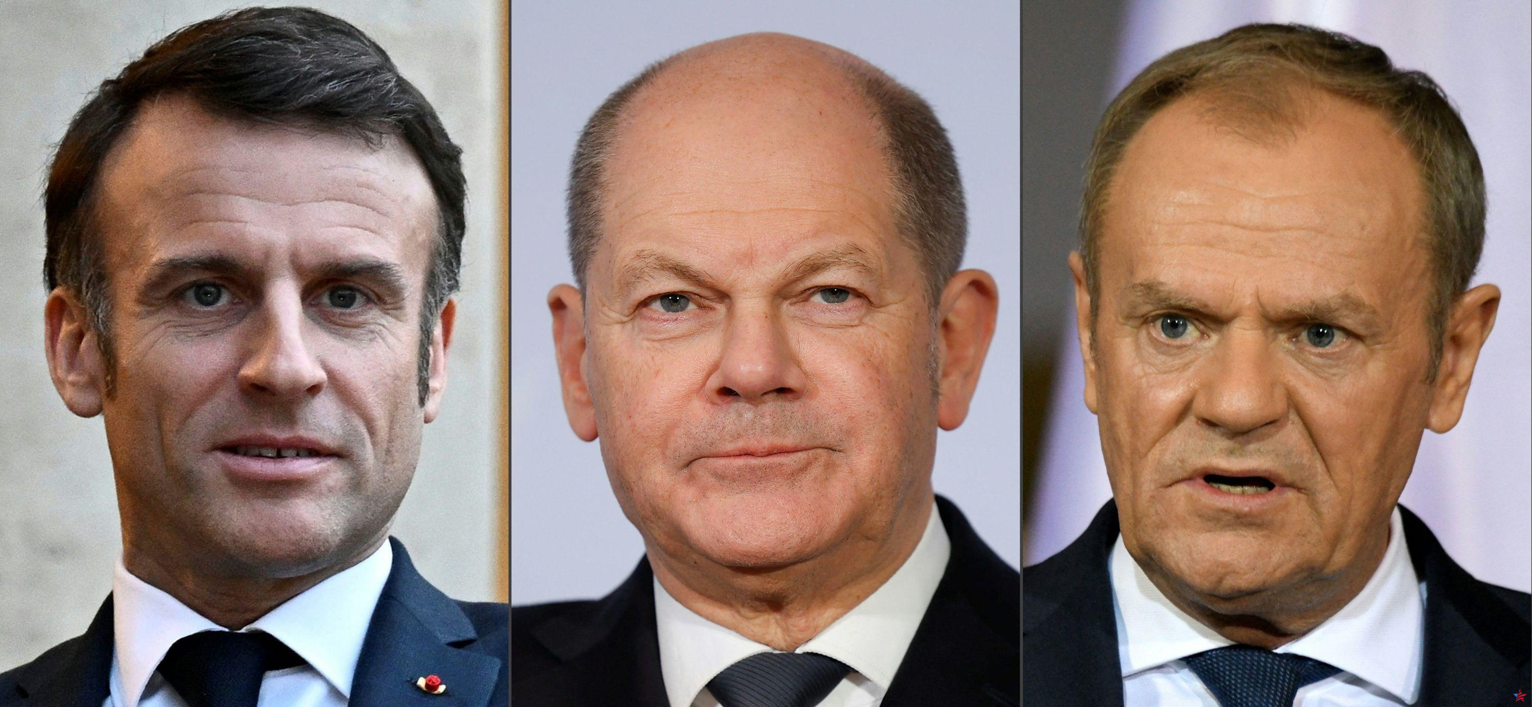 Guerra en Ucrania: Scholz, Macron y Tusk en Berlín para aliviar las tensiones