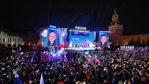 Putin celebra su reelección en la Plaza Roja, presentada como apoyo a la invasión de Ucrania