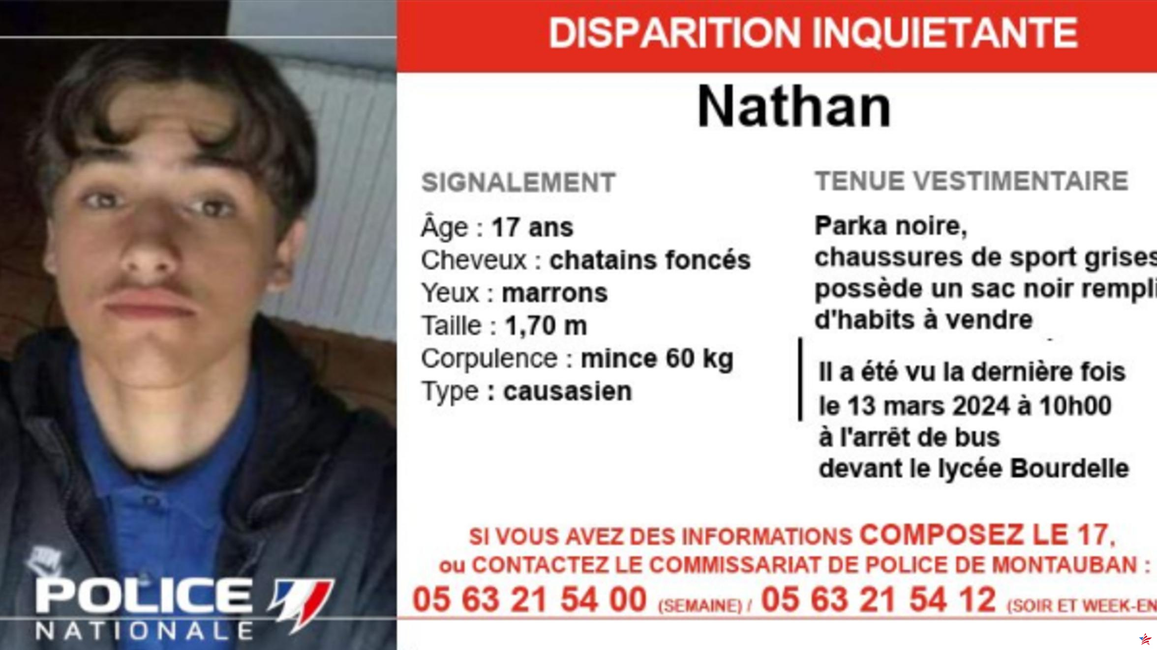 Montauban: preocupante desaparición de un adolescente de 17 años, se lanza una convocatoria de testigos