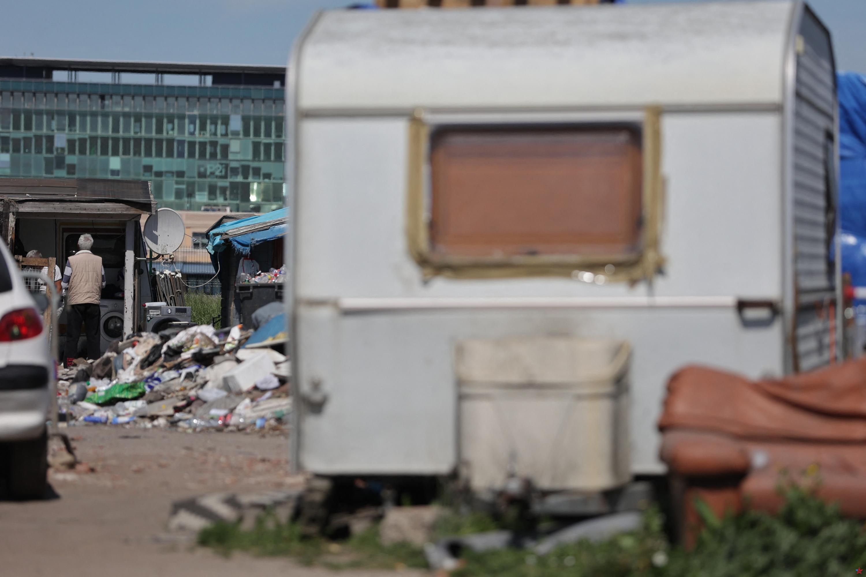 Burdeos: un campamento de gitanos desmantelado cerca del estadio Matmut Atlantique, sede de los Juegos Olímpicos de 2024
