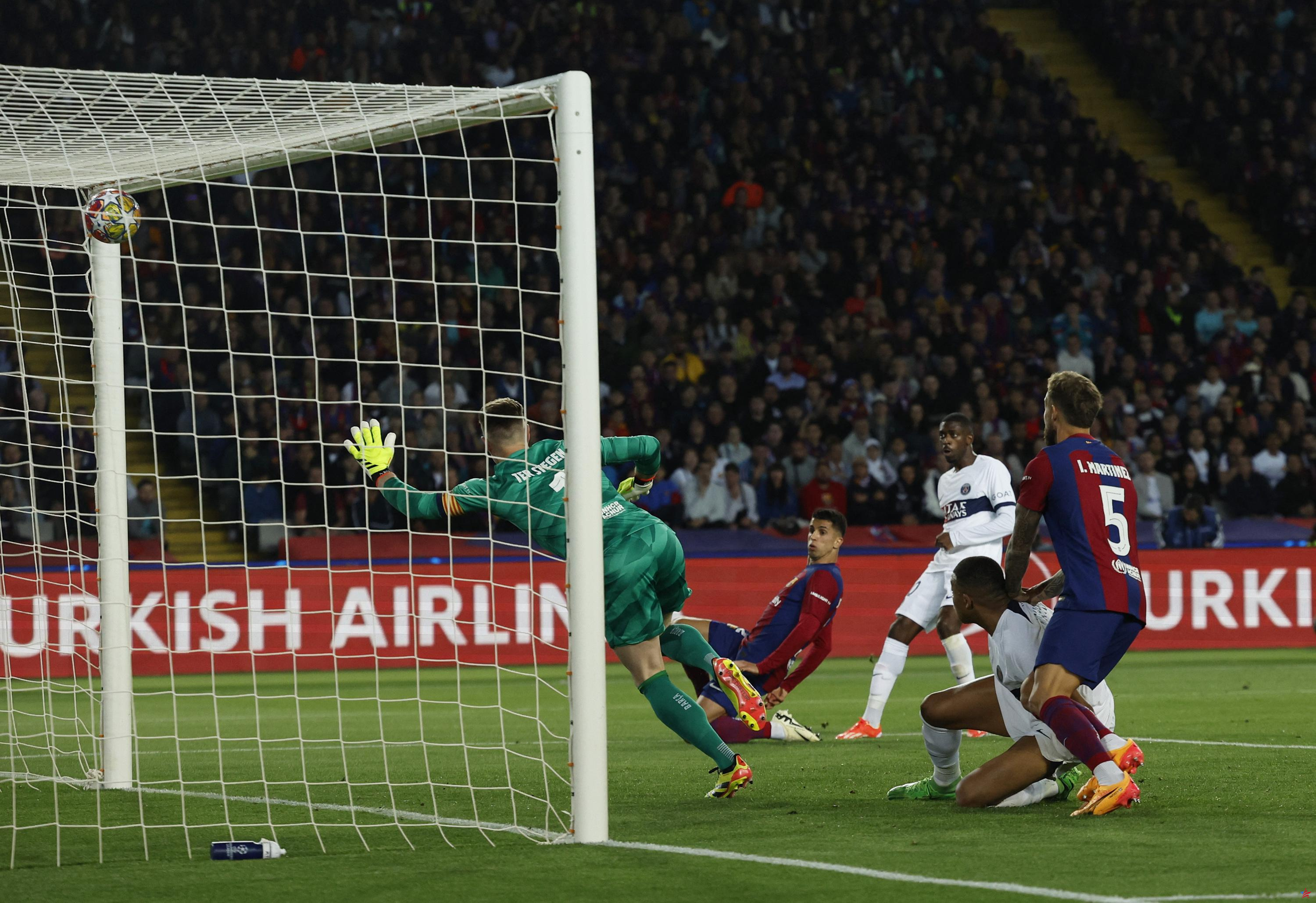 Barça-PSG: en vídeo, el gol de la esperanza de Ousmane Dembélé