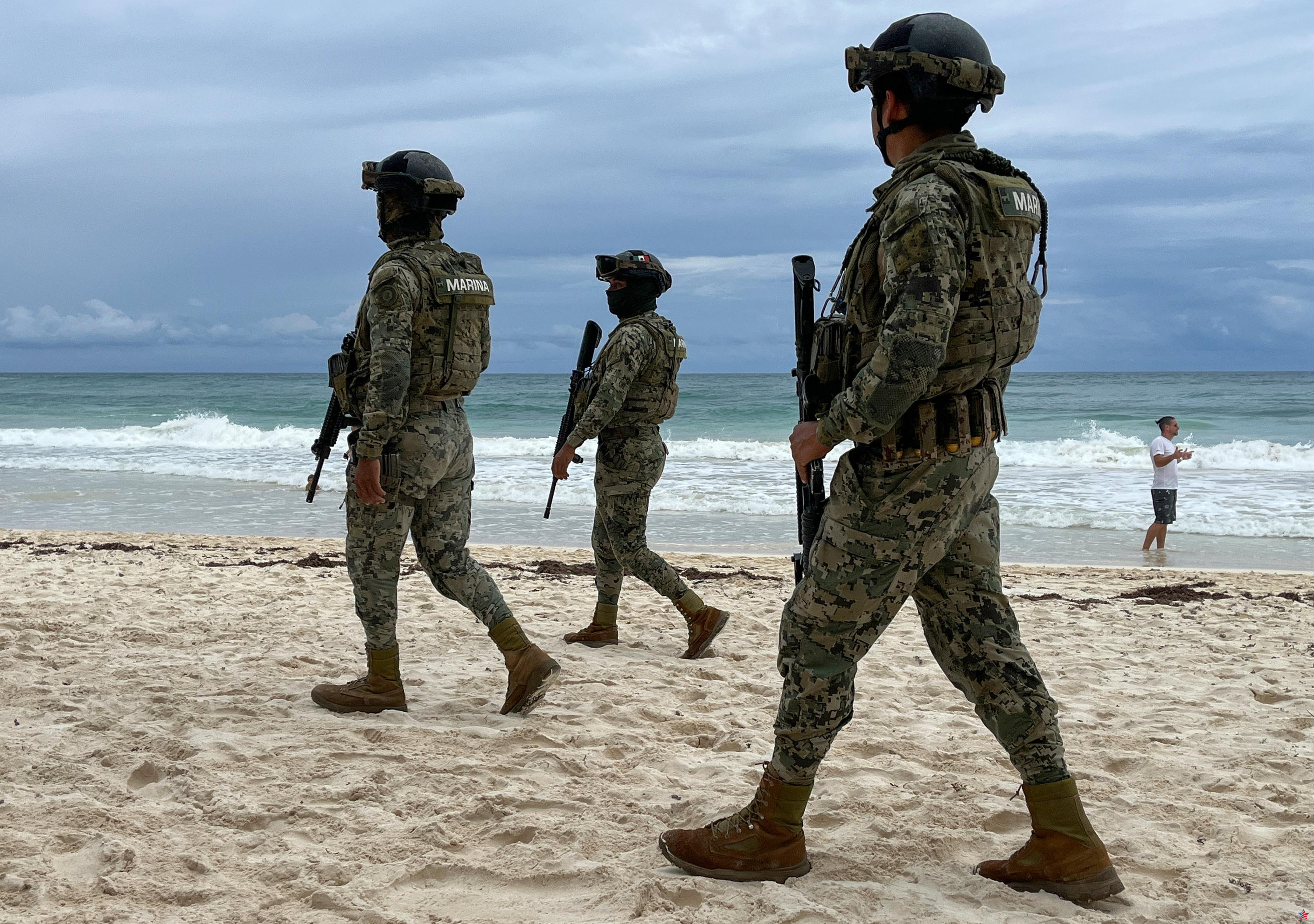 México: el ejército enviado a las playas de Yucatán para proteger a los turistas