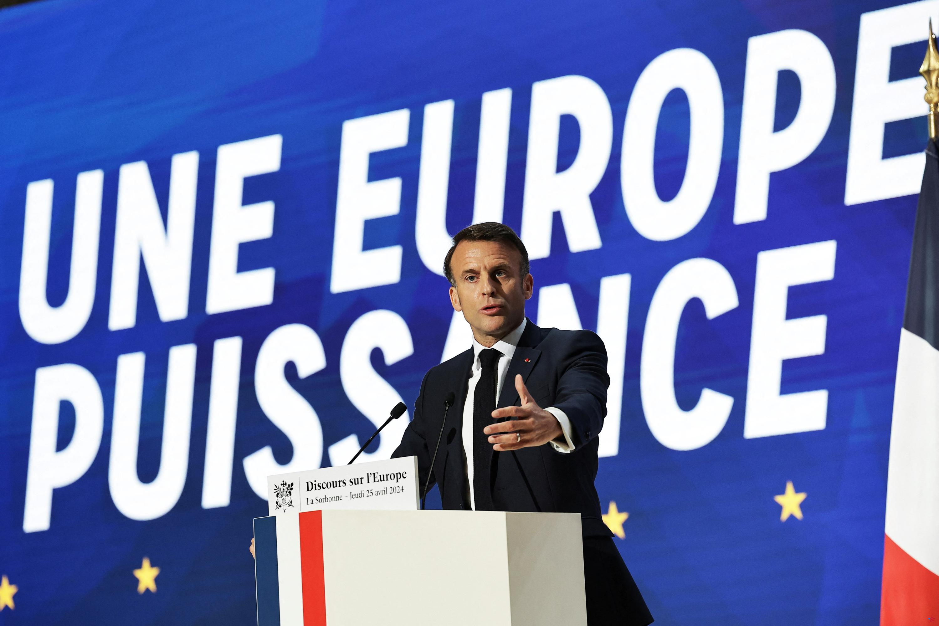 Europeos: el discurso de Macron en la Sorbona cuenta como tiempo de palabra en la lista del Renacimiento