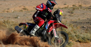 Dakar 2024: 2.ª victoria en motos del estadounidense Ricky Brabec, el francés Adrien Van Beveren en el podio