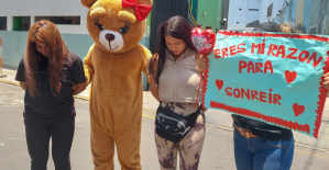 San Valentín en Perú: narcotraficantes capturados por un policía disfrazado de osito de peluche