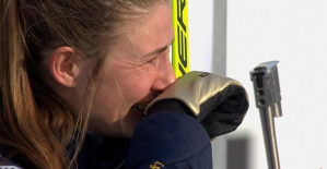 Biatlón: la emoción y las lágrimas de Justine Braisaz-Bouchet durante La Marsellesa