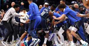 NBA: la canasta mágica al sonar la chicharra y con una mano de Irving que desencadena la locura en Dallas
