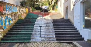Banderas palestinas pintadas en las escaleras de Nantes: el ayuntamiento no tiene previsto retirarlas