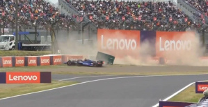 Fórmula 1: en vídeo, el accidente de Logan Sargeant a más de 200 km/h en Japón