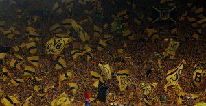 Dortmund-PSG: impresionantes imágenes del ingreso de los parisinos frente al Muro Amarillo